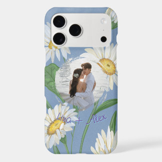 Custom Photo Couple Wedding Anniversary Daisies iPhone 17 Pro Max Case