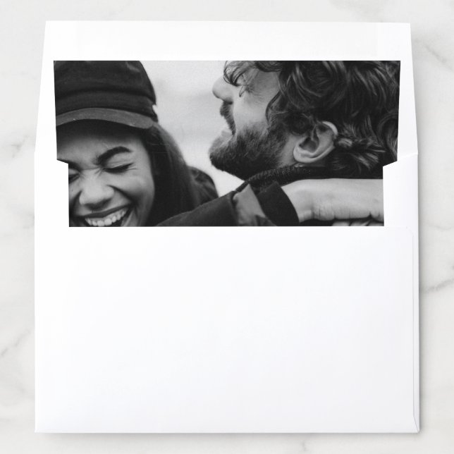 Custom Photo Couples Wedding Engagement Unique Envelope Liner (In Envelope)