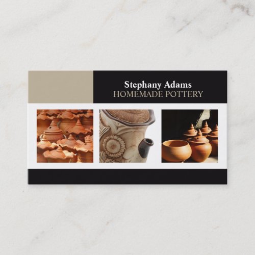 Homemade Pottery Craft Custom Photo Business Card