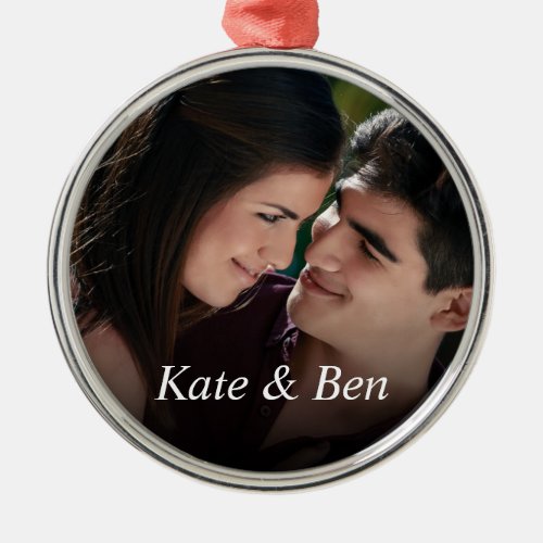 Custom Photo Create Your Own Couples Metal Ornament - Create your own personalized ornament with your custom image and name. Add your favorite photo, design or artwork to create something really unique. To edit this design template, click 'Change' and upload your own image as shown above. Click 'Customize' button to add text, customize fonts and colors.
Treat yourself or make the perfect gift for family, friends, parents and grandparents!