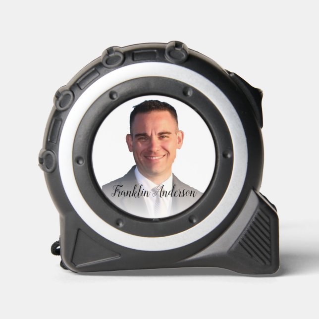 CUSTOM PHOTO CREATE YOUR OWN MONOGRAM TAPE MEASURE (Front)