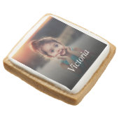 Custom Photo Create Your Own Personalized Square Shortbread Cookie (Angled)