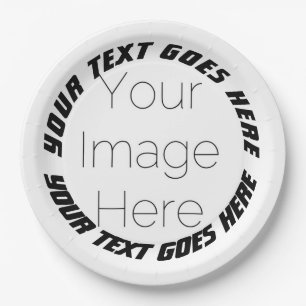 custom photo create your own sci-fi paper plates