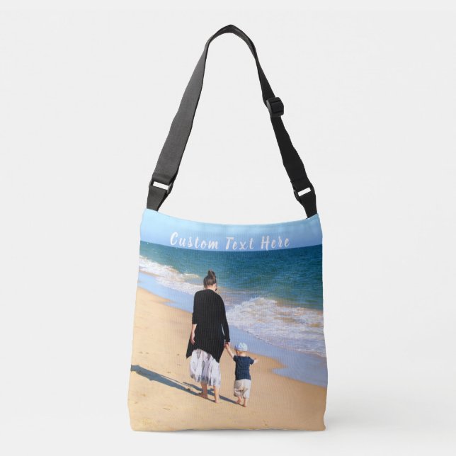 Custom Photo Crossbody Bag Your Photos and Text (Front)