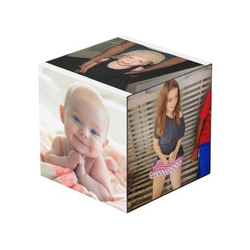 Custom Photo Cube With Picture And Photos by gpodell1 at Zazzle