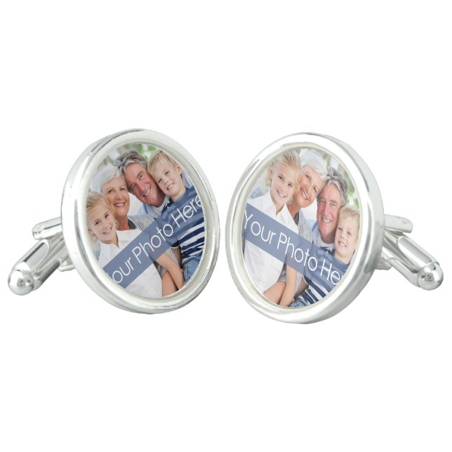 Custom Photo Cufflinks (Angled)