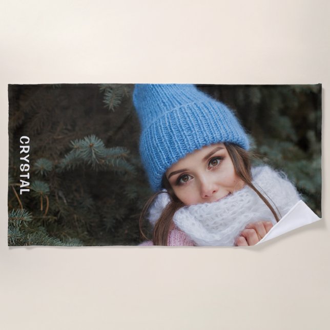 Custom Photo Custom Beach Towel (Front)