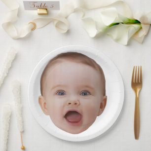 Custom Photo, Custom Photo Face Paper Plates