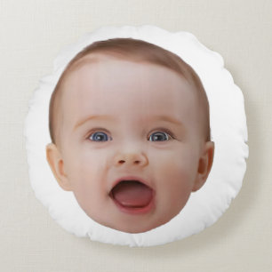 Custom Photo, Custom Photo Face Round Pillow