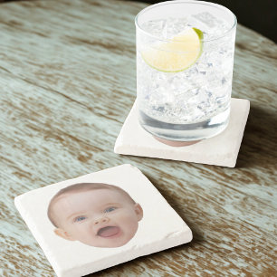 Custom Photo, Custom Photo Face Stone Coaster
