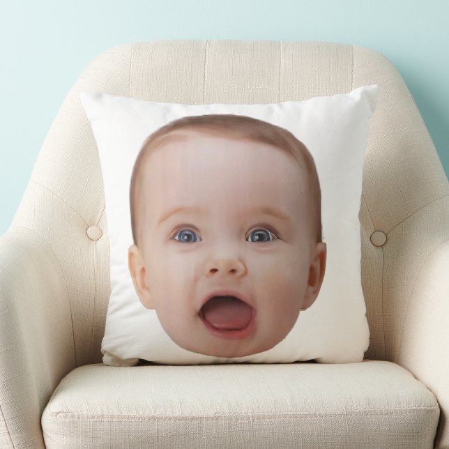 Custom Photo, Custom Photo Face Throw Pillow (Creator Uploaded)