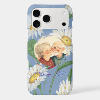 Custom Photo Cute Grandparents Illustration Dusty iPhone 17 Pro Max Case