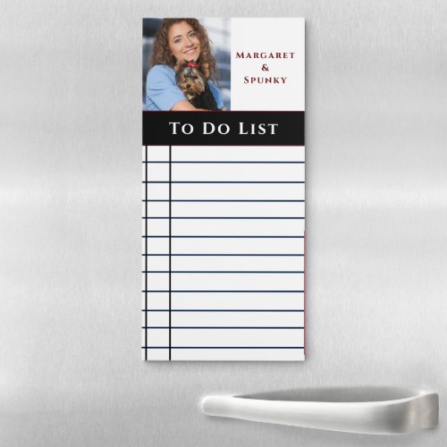 Custom Photo Cute Pet To Do List Personalize Magnetic Notepad