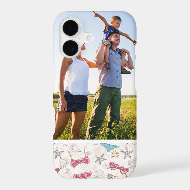 Custom Photo Cute Summer Abstract Pattern Iphone Case (Back)
