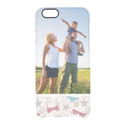 Custom Photo Cute Summer Abstract Pattern Clear iPhone 6/6S Case