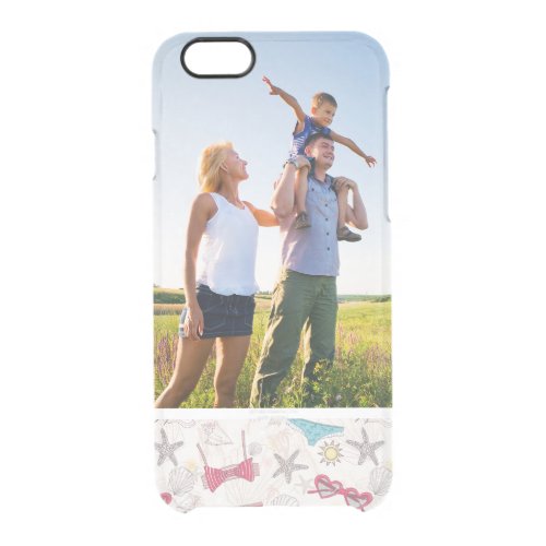 Custom Photo Cute Summer Abstract Pattern Clear iPhone 66S Case