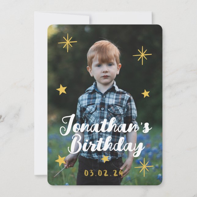 Custom Photo Cute Tiger birthday   Invitation (Front)