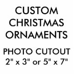 Custom Photo Cutout Christmas Hanging Ornament at Zazzle