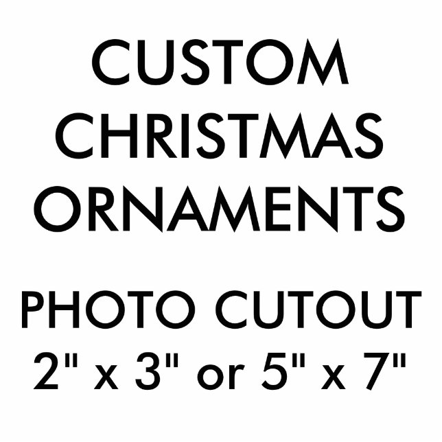 Custom Photo Cutout Christmas Hanging Ornament (Front)