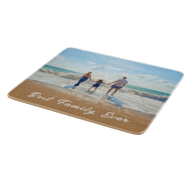 Custom Photo Cutting Board Your Best Family Ever (Corner)