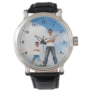 Custom Photo Dad Analog Wrist eWatch Watch