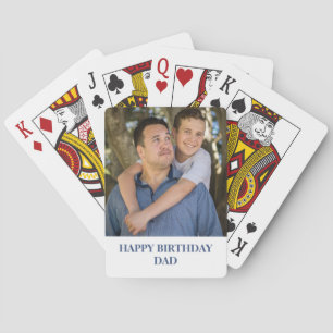 Custom Photo Dad Birthday Playing Cards