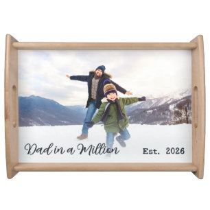 Custom Photo Dad in a Million Father's Day Serving Tray