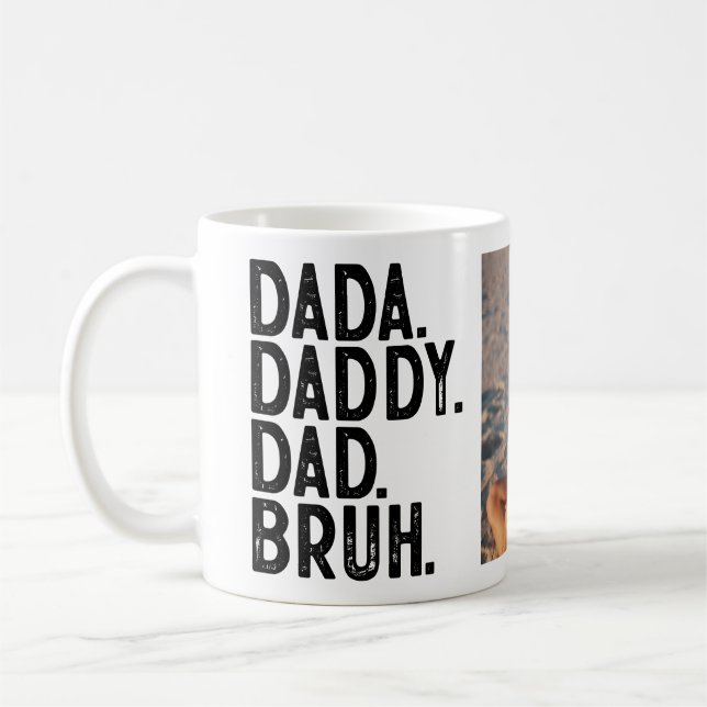 Custom PHOTO DADA DADDY DAD BRUH FATHER'S DAY Coffee Mug (Left)