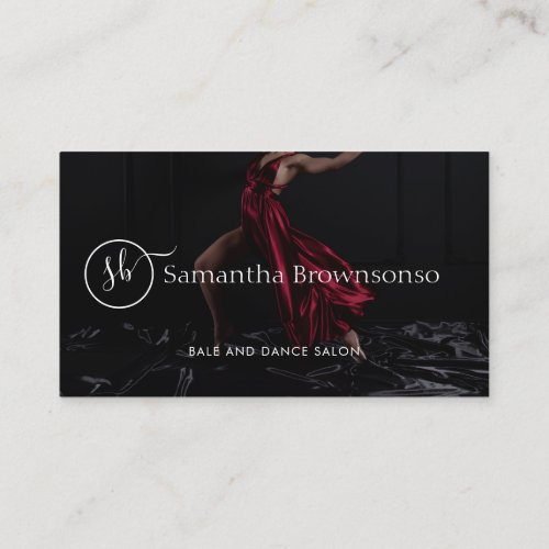 Custom photo dance studio choreographer business card