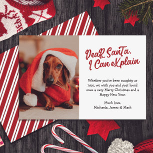 Custom Photo Dear Santa I Can Explain Holiday Card