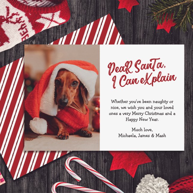 Custom Photo Dear Santa I Can Explain Holiday Card (Creator Uploaded)