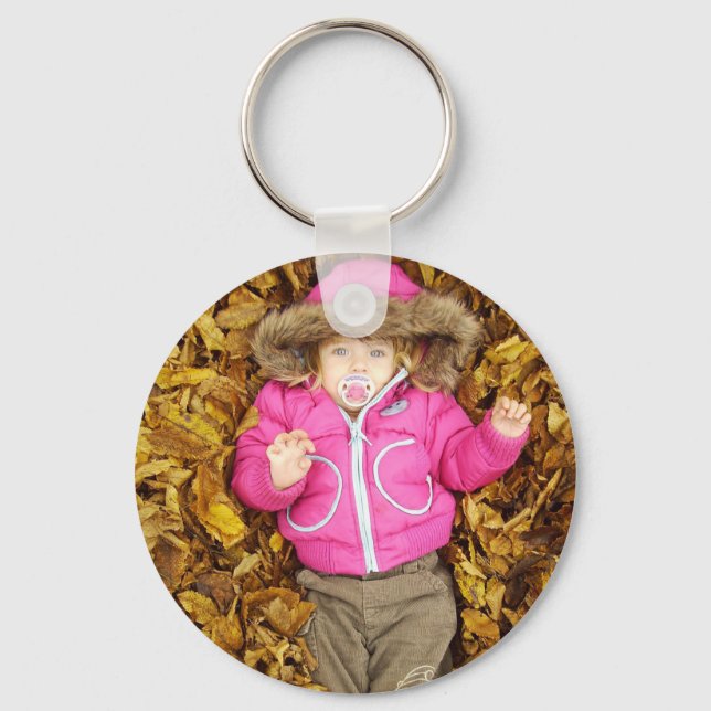 Custom Photo Design Your Own Online Upload Picture Keychain (Front)