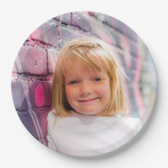 Custom Photo Design Your Own Personalized Picture Paper Plates (Front)