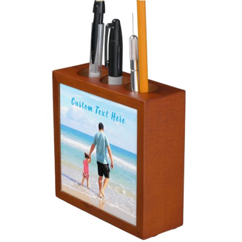 Custom Photo Desk Organizer Your Photos and Text