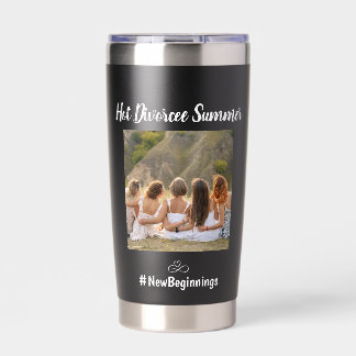 Custom Photo Divorced AF Party Hot Divorcee Summer Insulated Tumbler