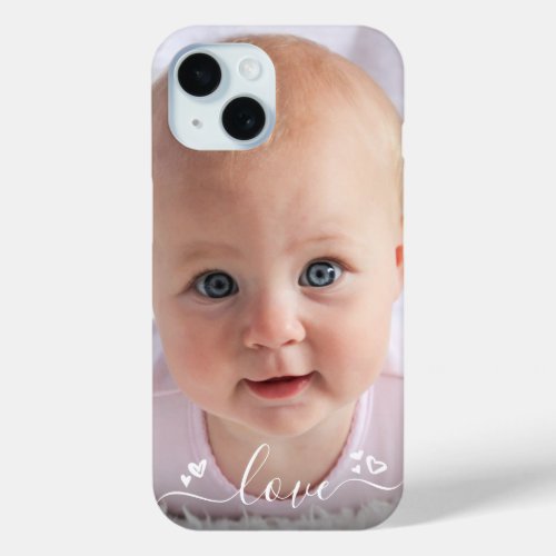Custom Photo DIY Personalized Cute Modern Love iPhone 15 Case