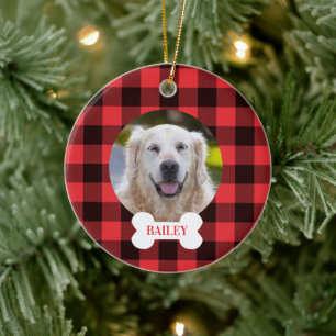 Custom Photo Dog Ceramic Ornament