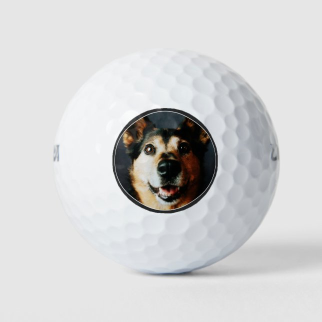 Custom Photo Dog Dad Golf Balls (Front)