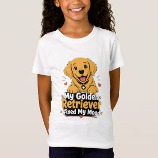 Custom Photo Dog Golden Retriever Fixed My Mood T-Shirt