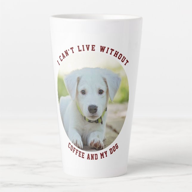 Custom Photo Dog Latte Mug (Front)