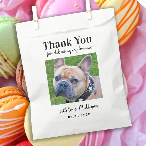 Custom Photo Dog Lover Thank You Pet Doggie Bag
