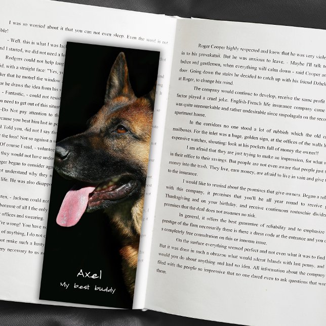 Custom Photo Dog Name Your Text  Bookmarks (Creator Uploaded)