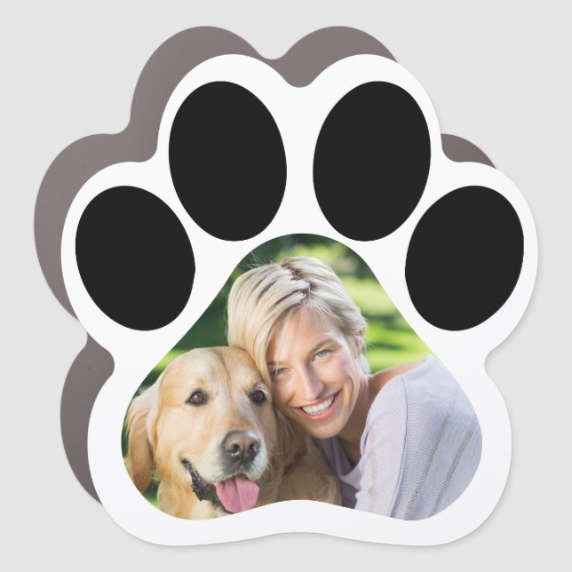 Custom Photo Dog Paw  Car Magnet (Front)