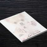 Custom photo dog pet notepad<br><div class="desc">Personalize and add your photo of your pet,  dog. The photo has a white overlay so that you can see your writing.
Personalize and add a text.</div>