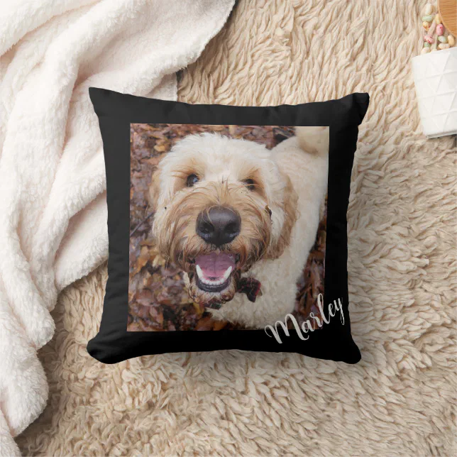 Custom Photo Dog Throw Pillow Zazzle