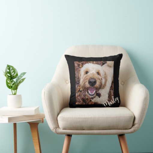 Custom Photo Dog Throw Pillow Zazzle