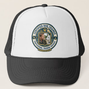 Custom Photo Dog Trainer Logo Trucker Hat