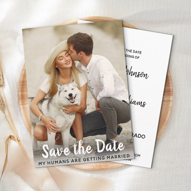 Custom Photo Dog Wedding Save The Date (Creator Uploaded)