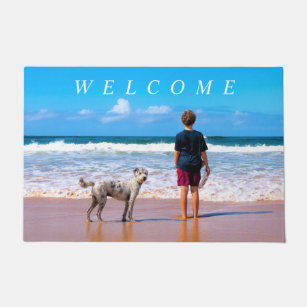 Personalized Doormat, Pet On The Beach Welcome To Our Beautiful