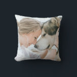 Custom Photo Double Sided  Throw Pillow<br><div class="desc">Design your own 2 sided photo throw pillow featuring full bleed image template. Easily upload your own photos with your own character and loved subjects. Place the same image on both sides or 2 different images on front and back.</div>